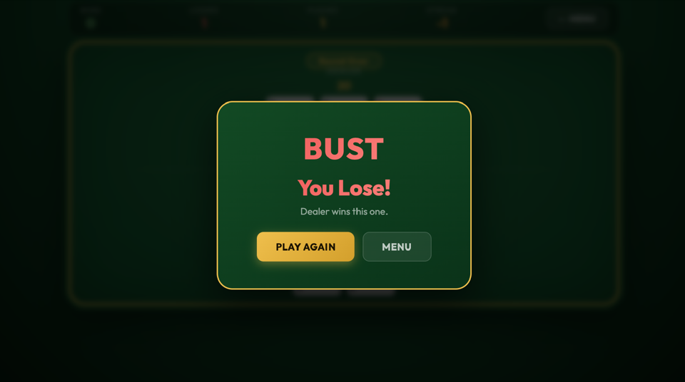 Blackjack gameplay screenshot 4