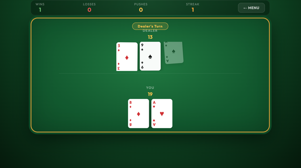 Blackjack gameplay screenshot 7