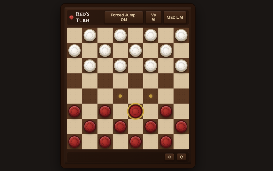Checkers gameplay screenshot 3