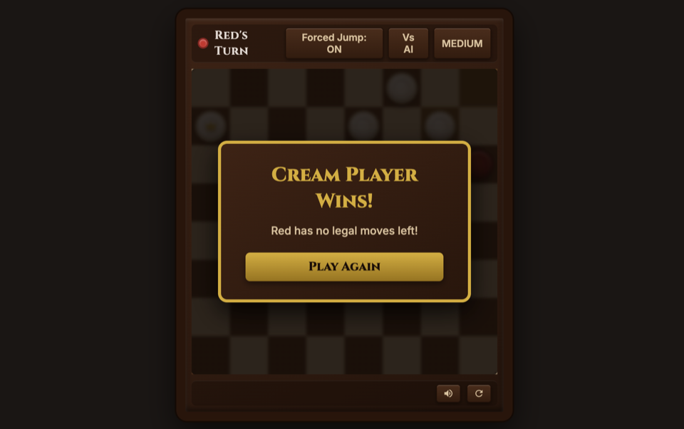 Checkers gameplay screenshot 4