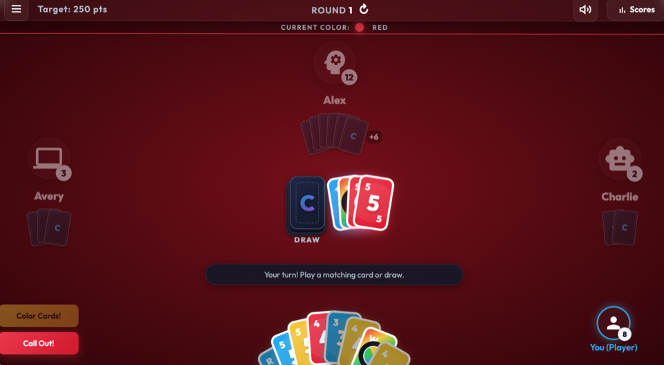 Color Cards gameplay screenshot 1