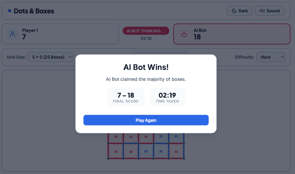 Dots and Boxes gameplay screenshot 6