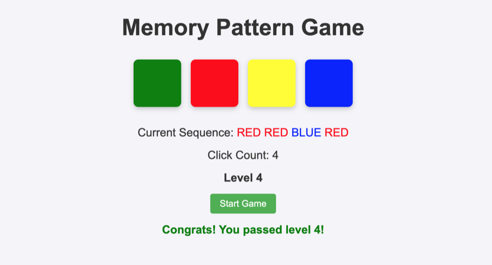 Memory Pattern gameplay screenshot 2