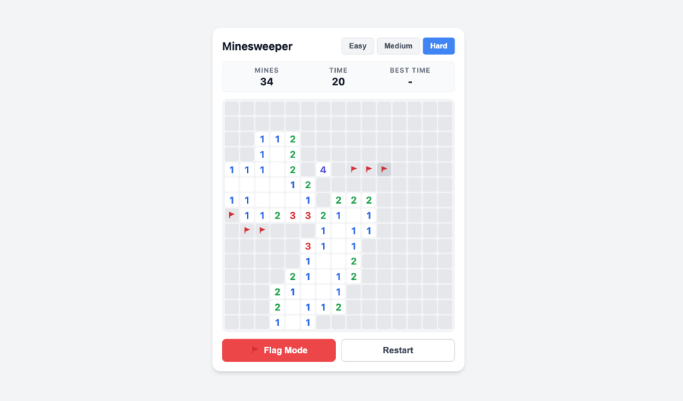 Minesweeper gameplay screenshot 4