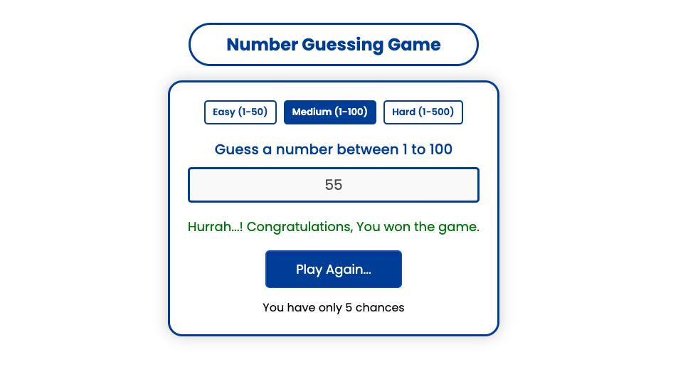 Number Guessing gameplay screenshot 4