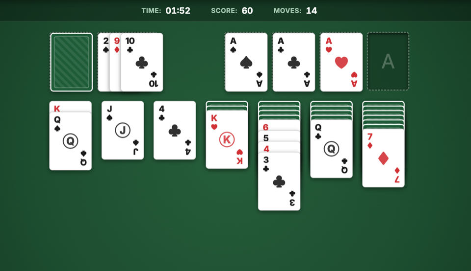 TGC Solitaire gameplay screenshot 1