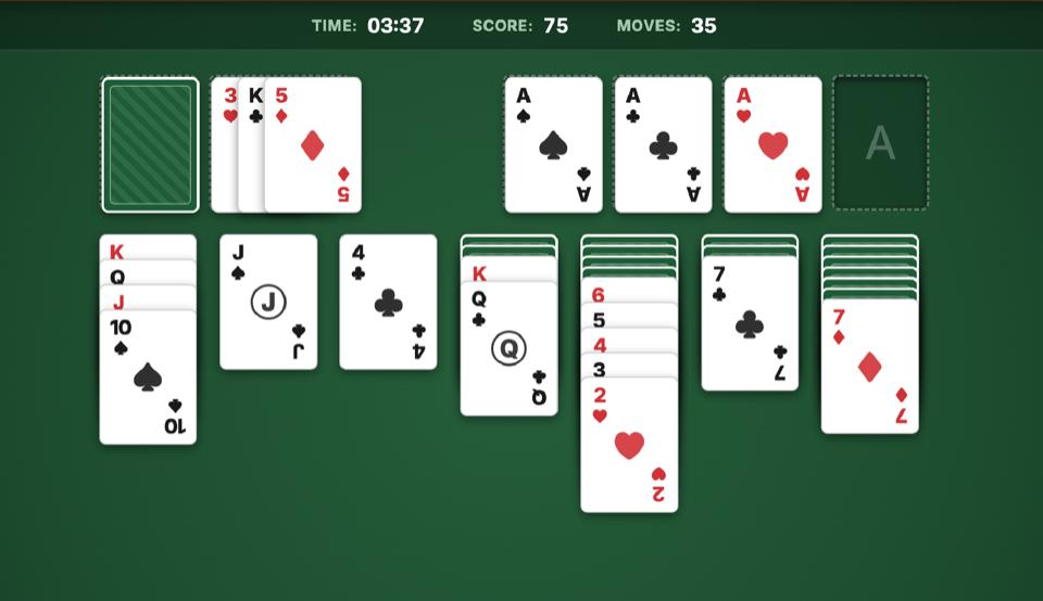 TGC Solitaire gameplay screenshot 2