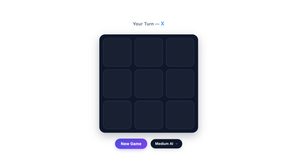 Tic-Tac-Toe gameplay screenshot 1