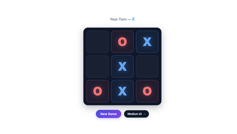 Tic-Tac-Toe gameplay screenshot 2